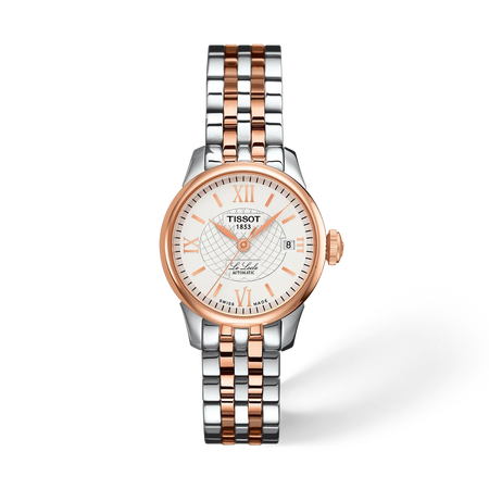 Front view of the watch Tissot Le Locle 25.3mm with shadow