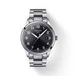 Front view of the watch Tissot Gent XL Classic with shadow
