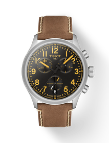 Front view of the watch Tissot Chrono L 42mm with shadow