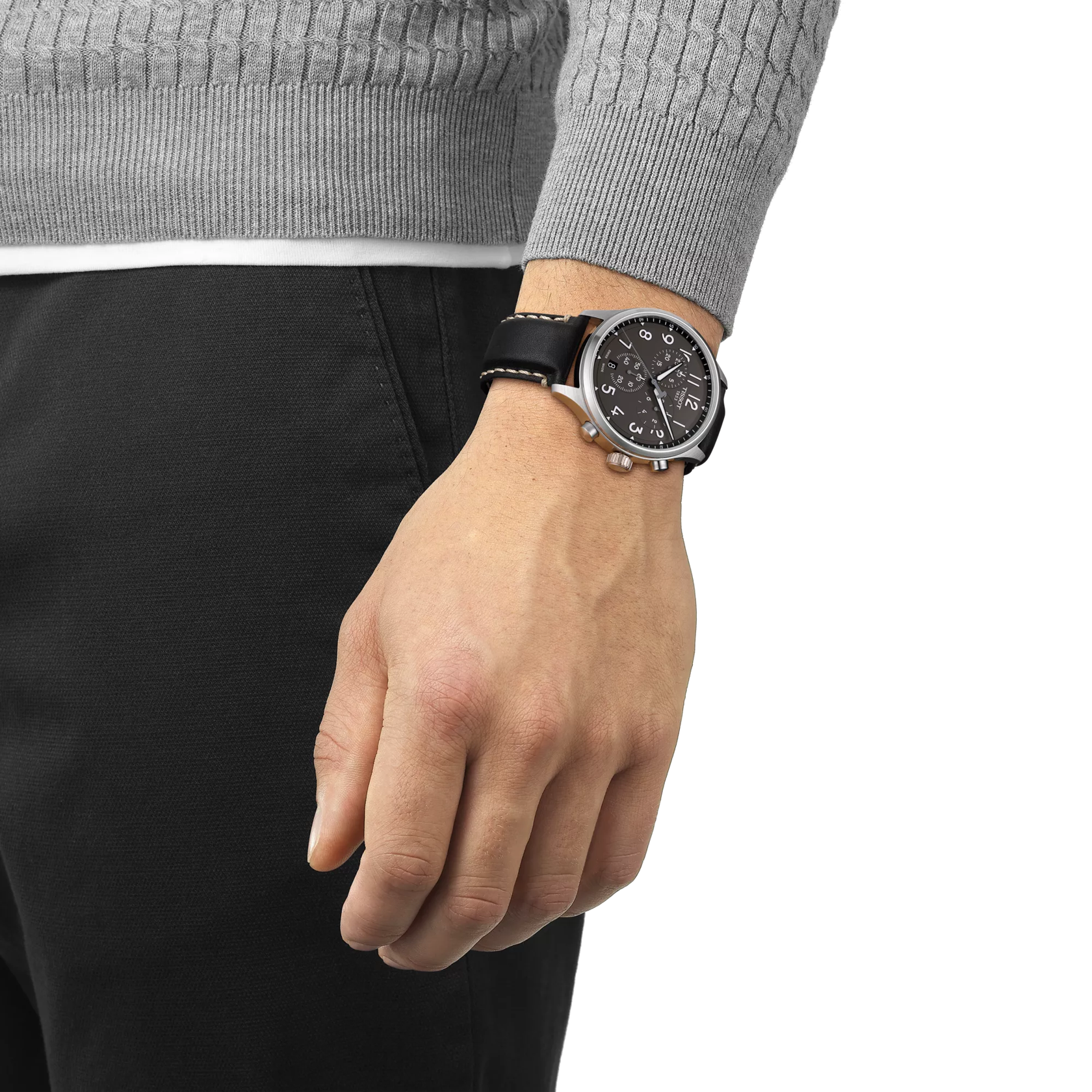 Simulation of the watch Tissot Chrono XL on a wrist