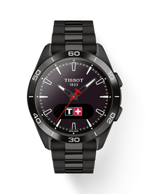 Front view of the watch Tissot T-Touch Connect Sport 43.75mm with shadow