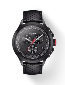Front view of the watch Tissot T-Race Cycling Giro d'Italia  2022 Special Edition with shadow