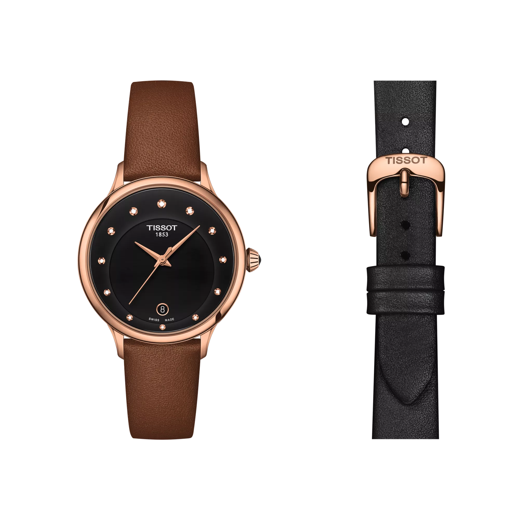 Front view of the watch Tissot Odaci-T with additional bracelet