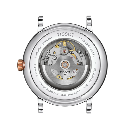 Back view of the watch case Tissot Carson Premium 40mm