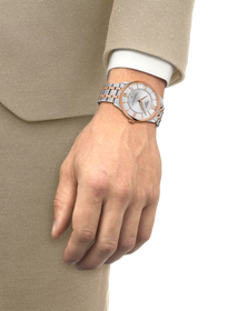 Simulation of the watch Tissot Chemin Des Tourelles 42mm on a wrist