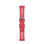 Front view of Tissot Official Red Silicone Strap Lugs 21 mm XS