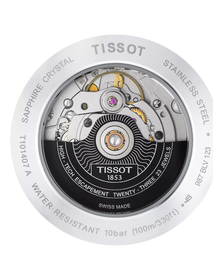 Back view of the watch case Tissot PR 100 Powermatic 80