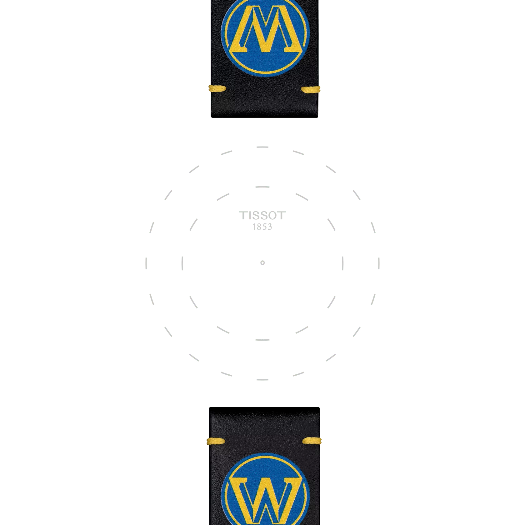 Focus sur les ergots de Bracelet Officiel Tissot Cuir Noir Entre-cornes 22 mm