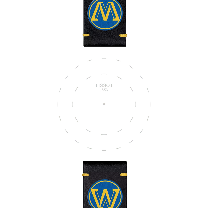 Focus sur les ergots de Bracelet Officiel Tissot Cuir Noir Entre-cornes 22 mm