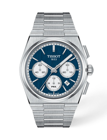 Front view of the watch Tissot PRX 42mm with shadow