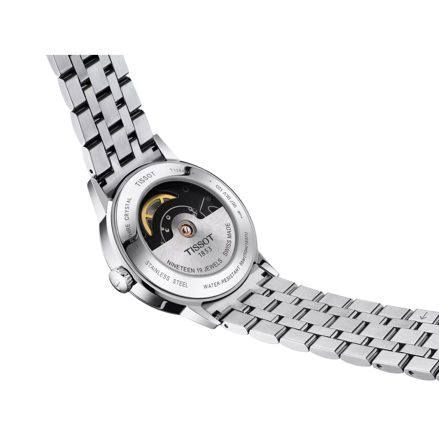 Back view of the watch case Tissot Classic Dream Swissmatic