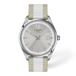 มุมมองด้านหน้าของนาฬิกา Tissot PR 100 40mm พร้อมเงา