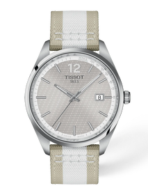 Front view of the watch Tissot PR 100 40mm with shadow