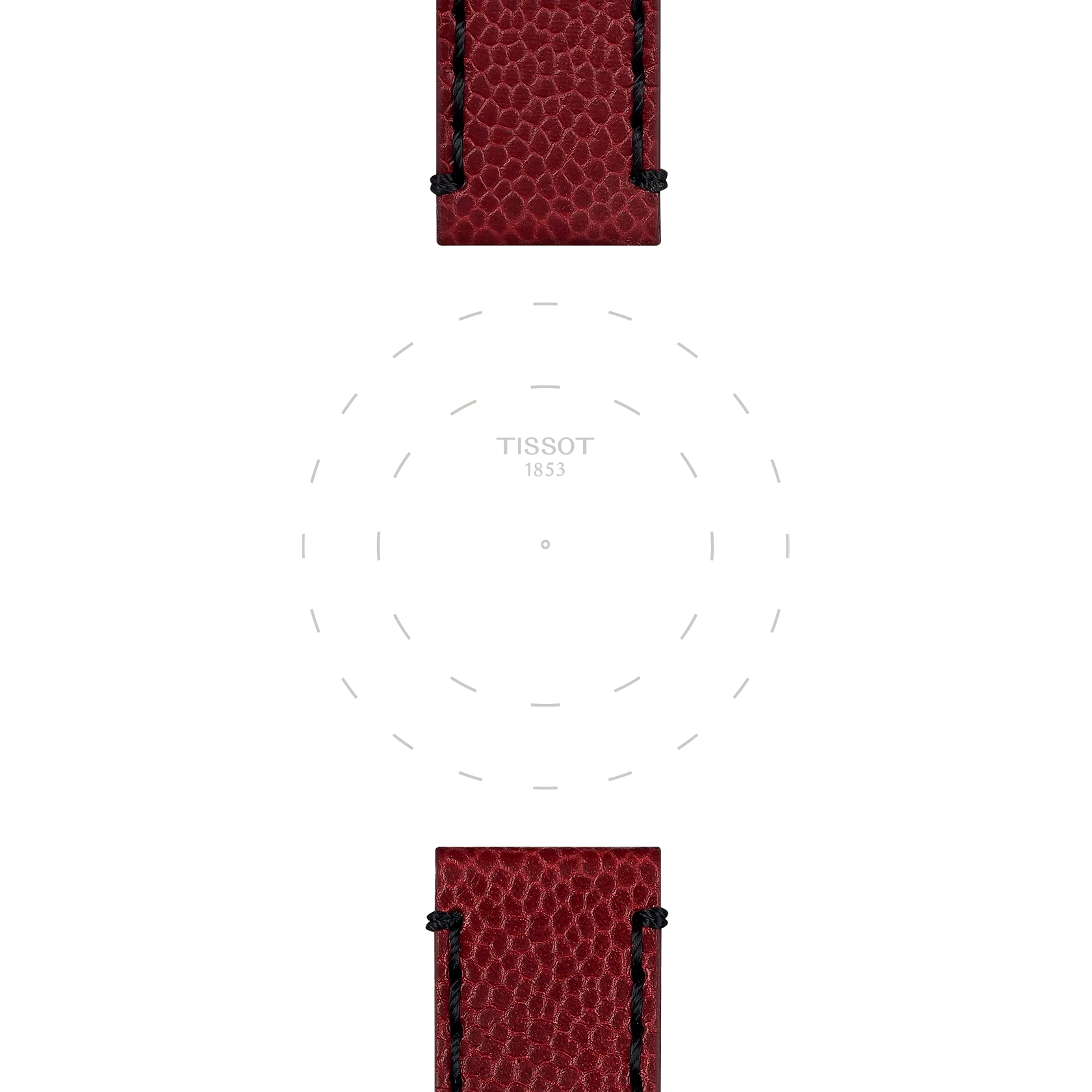 Focus on the lugs of Tissot Bordo Deri Kayış 22 mm