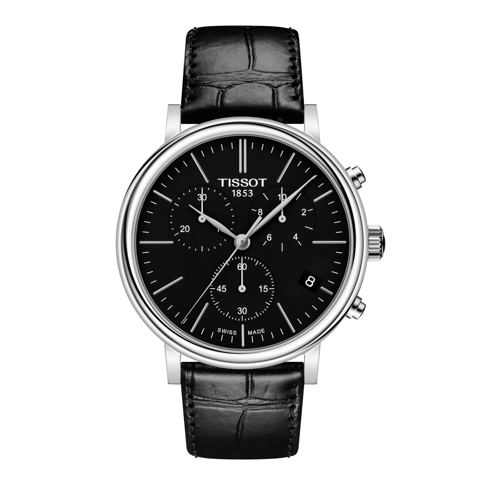Front view of the watch Tissot Carson Premium Chronograph