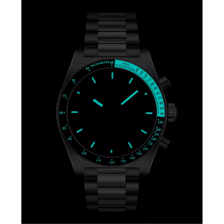 Front view of the watch Tissot PR516 40mm in night mode