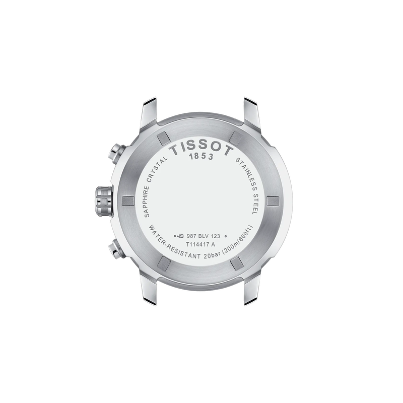 Back view of the watch case Tissot PRC 200 43mm