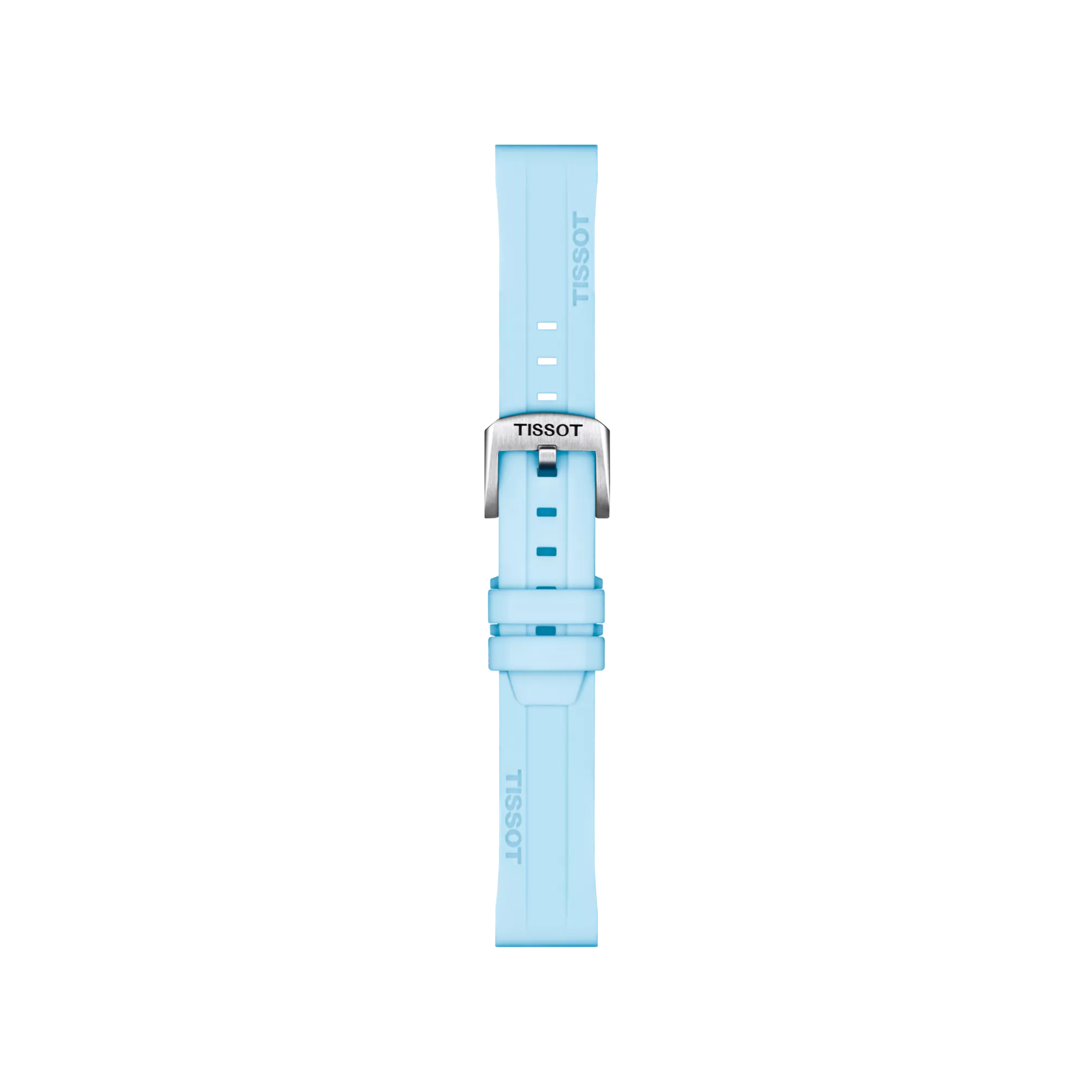 Front view of 天梭蓝色硅胶表带