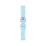 Front view of Tissot Official Blue Silicone Strap Lugs 22 mm