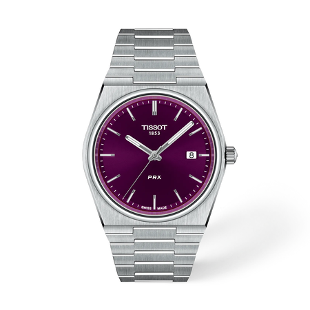 Tissot PRX 40mm の正面図・影あり