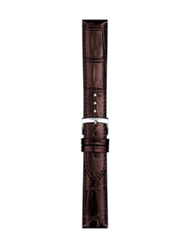 Front view of 天梭棕色皮革表带