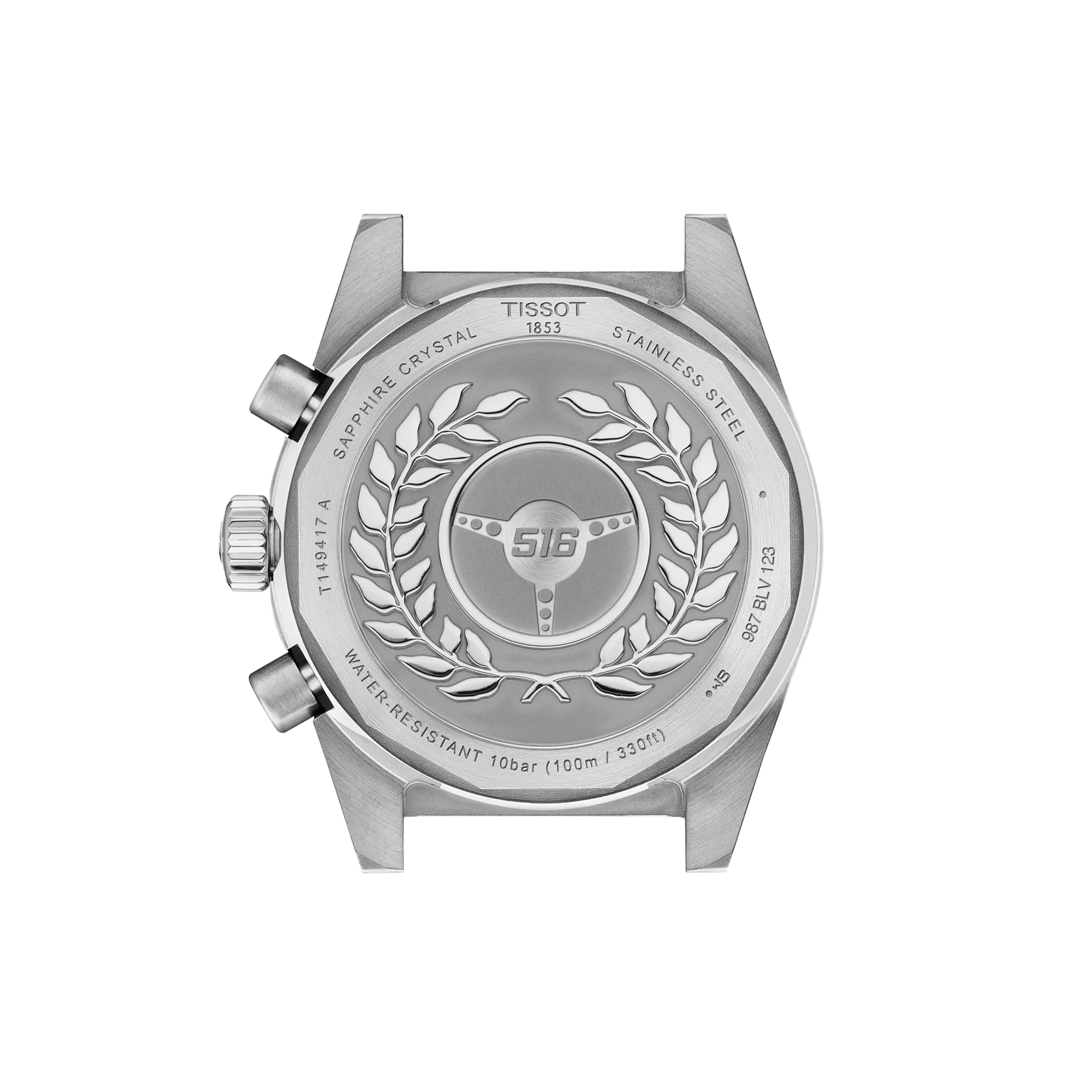 Back view of the watch case Tissot PR516 40mm