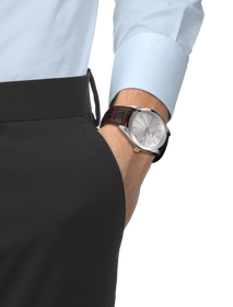 Simulation of the watch Tissot Gentleman on a wrist