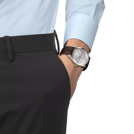 Simulation of the watch Tissot Gentleman on a wrist