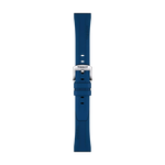Vue de face de Bracelet Officiel Tissot Caoutchouc Bleu Entre-cornes 20 mm