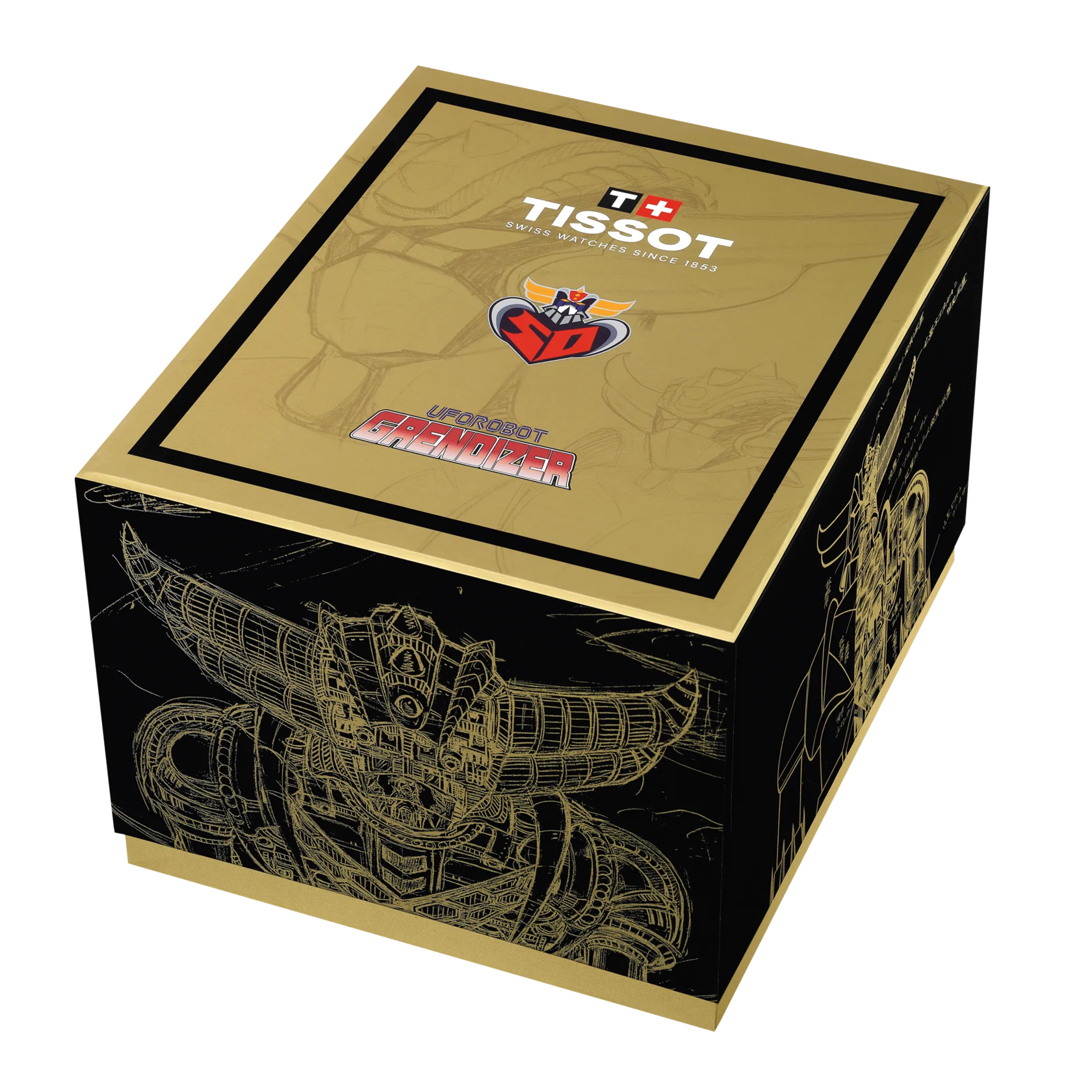 Estuche de presentaci&oacute;n del reloj Tissot PRX UFO Robot Grendizer 50th Anniversary 40mm