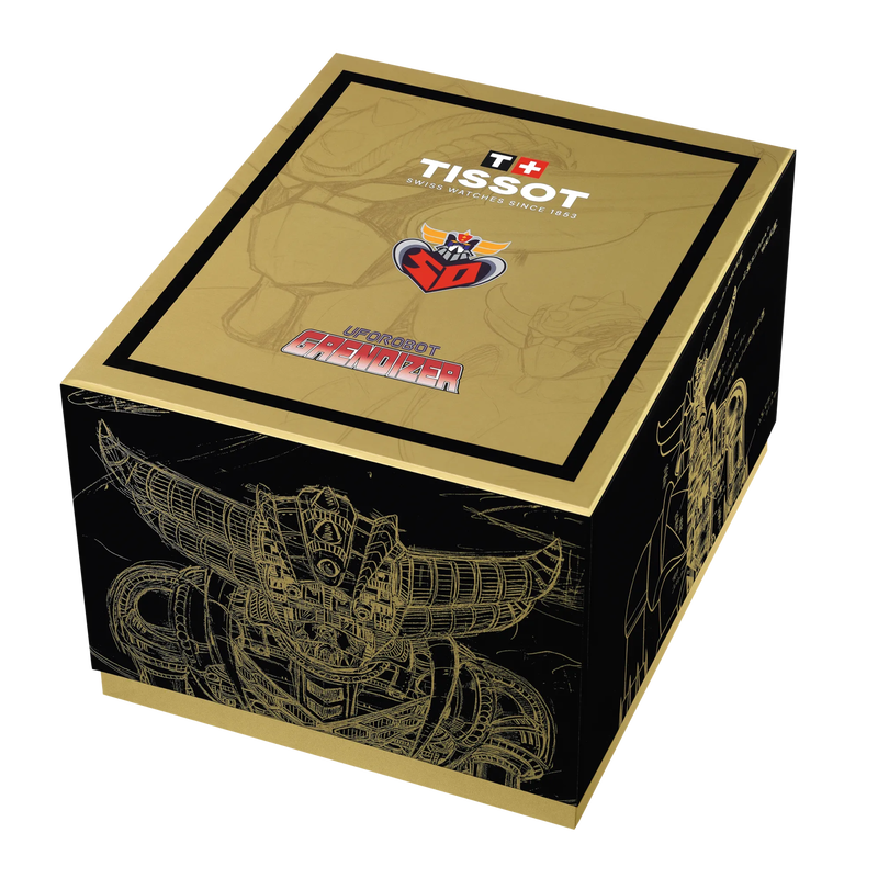 Estuche de presentaci&oacute;n del reloj Tissot PRX UFO Robot Grendizer 50th Anniversary 40mm
