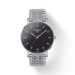 Front view of the watch Tissot Everytime 42mm with shadow