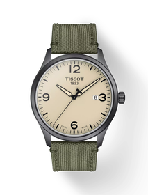 Front view of the watch Tissot Gent XL with shadow