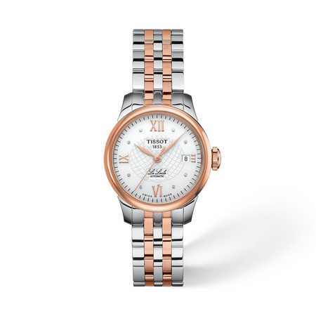 Front view of the watch Tissot Le Locle 25.3mm with shadow