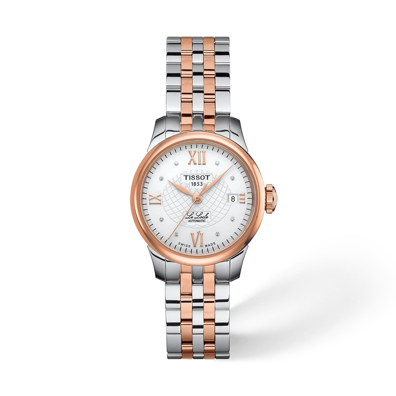 Front view of the watch Tissot Le Locle 25.3mm with shadow