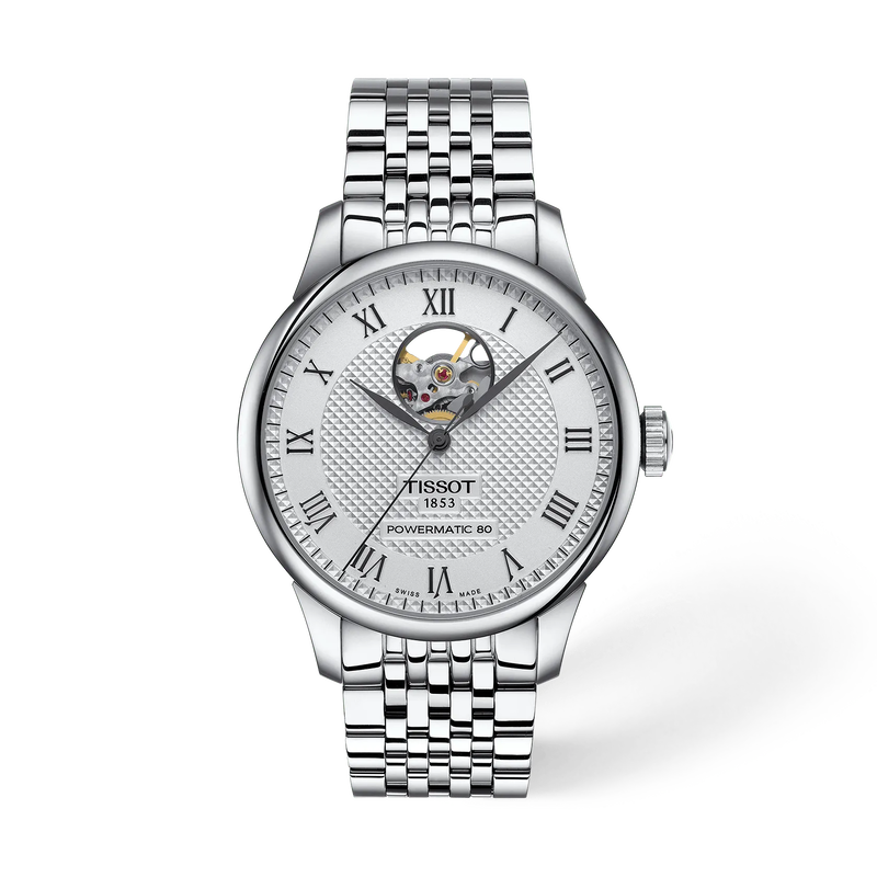 Front view of the watch 天梭力洛克開心系列39.3mm with shadow