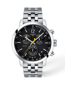 Front view of the watch Tissot PRC 200 43mm with shadow