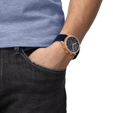 Simulation of the watch Tissot Chrono XL 45mm on a wrist