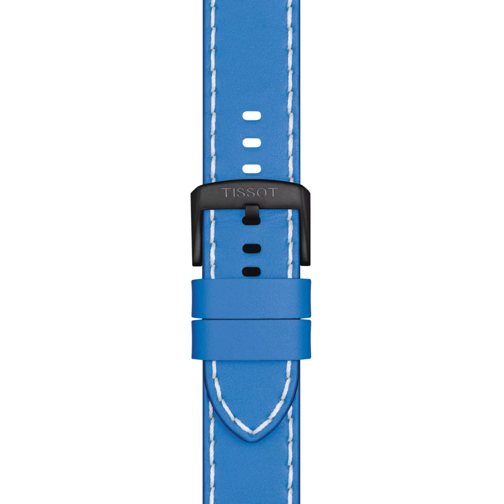 Zoom sur Bracelet officiel Tissot NBA Denver Nuggets cuir Entre-cornes 22 mm