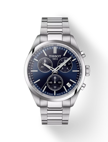 Front view of the watch Tissot PR 100 40mm with shadow
