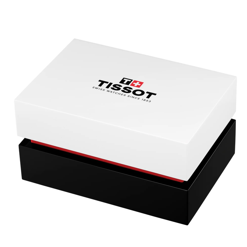 Front view of the watch Tissot PR 100 Ice Hockey 2026 40mm with opened