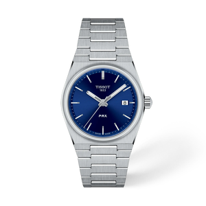 Front view of the watch Tissot PRX 35mm with shadow