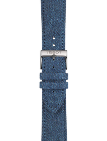 Zoom on Tissot Official Blue Textile Strap Lugs 22 mm
