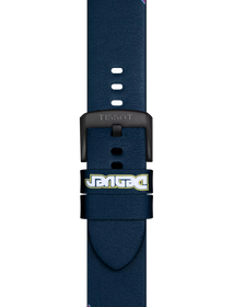 Zoom on Tissot Official Blue Leather Strap Lugs 22 mm