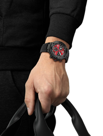 Simulation of the watch Tissot T-Race MotoGP 2026 45mm on a wrist