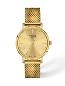 Front view of the watch Tissot Everytime 34mm with shadow