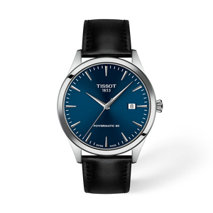 Front view of the watch Tissot Classic Dream 40mm with shadow