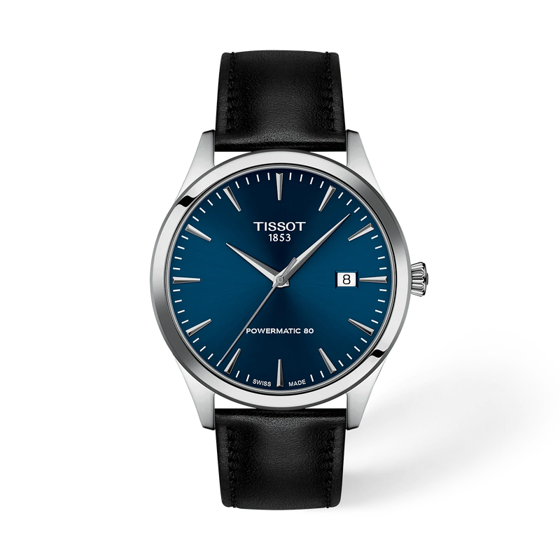 Vista frontal del reloj Tissot Classic Dream 40mm con sombra