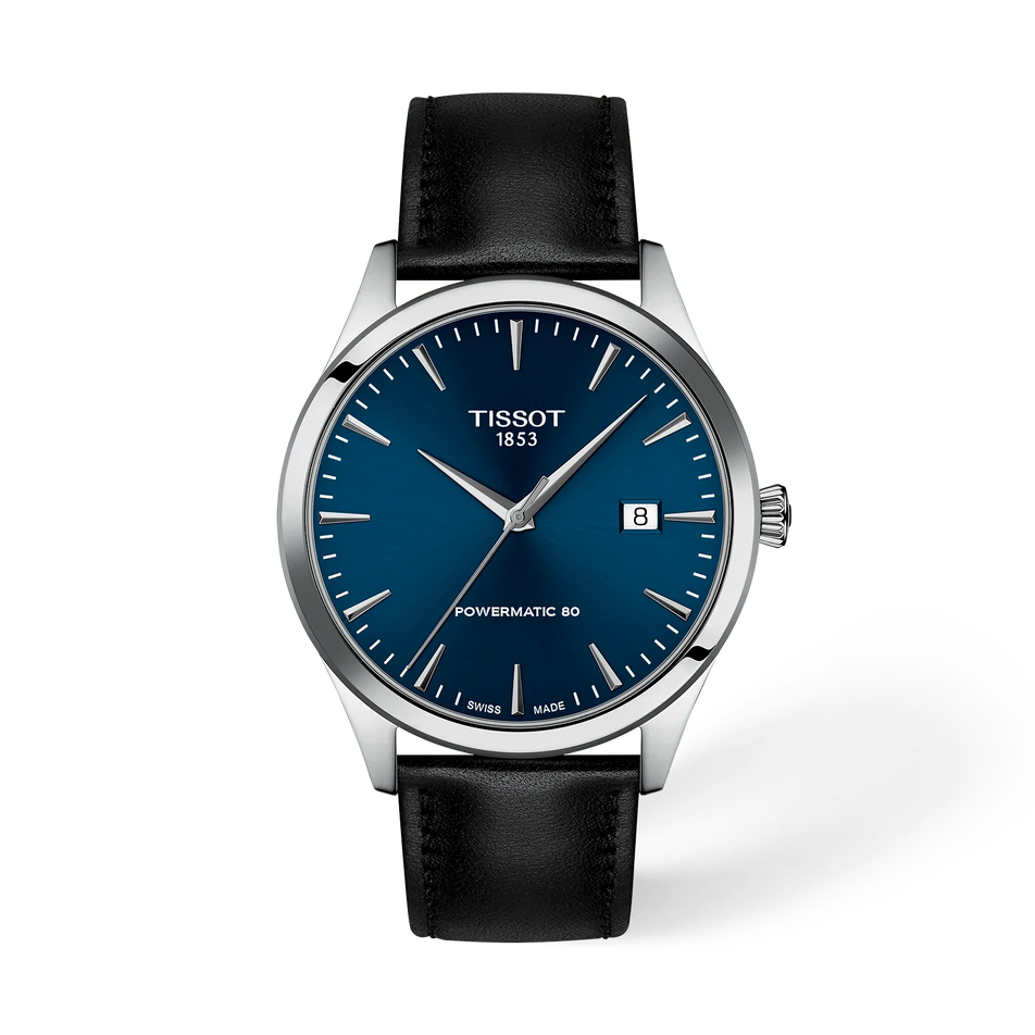 Vorderansicht der Uhr Tissot Classic Dream 40mm mit Schatten