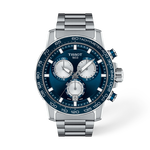 Vorderansicht der Uhr Tissot Supersport Chrono 45.5mm mit Schatten